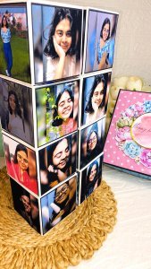 Flipping Photo Cube Box Gift | Birthday Gift With 48 Photos