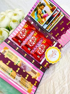 Rakhi Envelope for Raksha Bandhan Gift set with Rakhi and chocolate (Without Money) one envelope, endless love.