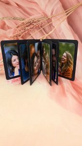 Mini Scrapbook Budget Friendly Cute Handmade Scrapbook | Personalized Photo Gift for Birthday Anniversary Valentine & Any Occasion | Customizable with 8 Photos(square shape scrapbook Black)
