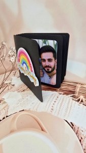 Mini Scrapbook Budget Friendly Cute Handmade Scrapbook | Personalized Photo Gift for Birthday Anniversary Valentine & Any Occasion | Customizable with 8 Photos(square shape scrapbook Black)