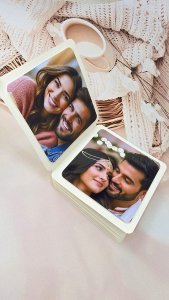 Mini Scrapbook Budget Friendly Cute Handmade Scrapbook | Personalized Photo Gift for Birthday Anniversary Valentine & Any Occasion | Customizable with 8 Photos (square shape scrapbook(white)