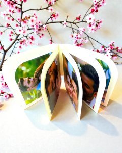 Mini Scrapbook Budget Friendly Cute Handmade Scrapbook | Personalized Photo Gift for Birthday Anniversary Valentine & Any Occasion | Customizable with 8 Photos (Mini scrapbook(black))