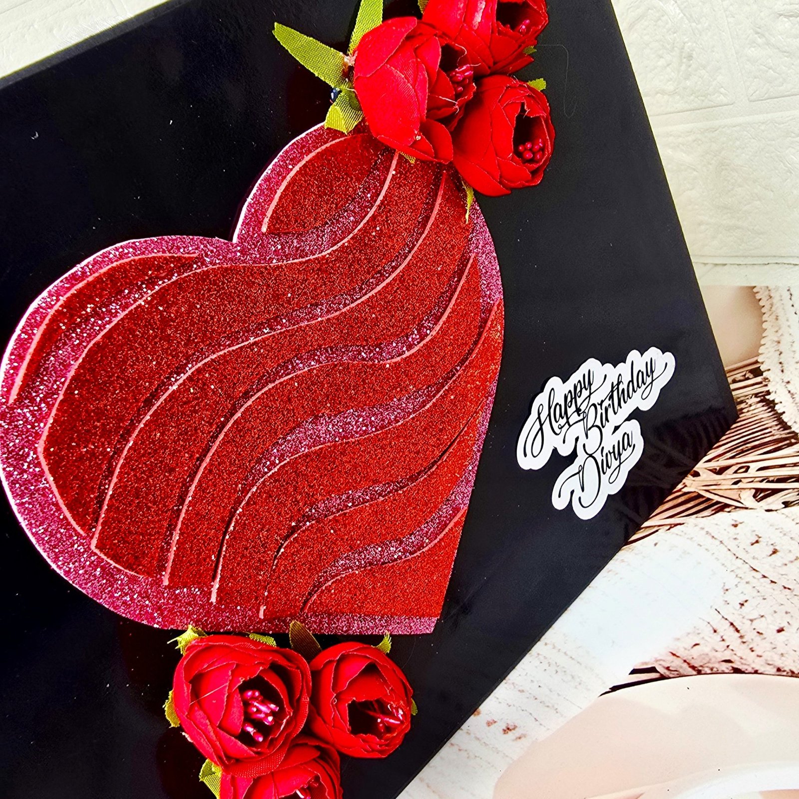 Personalised Scrapbook Album Couples Memory Book Gifts for Him Valentine's Anniversary Wedding Birthday Photo Album Couples Scrapbook Creative Surprising Gift for Anyone (Multicoloured)