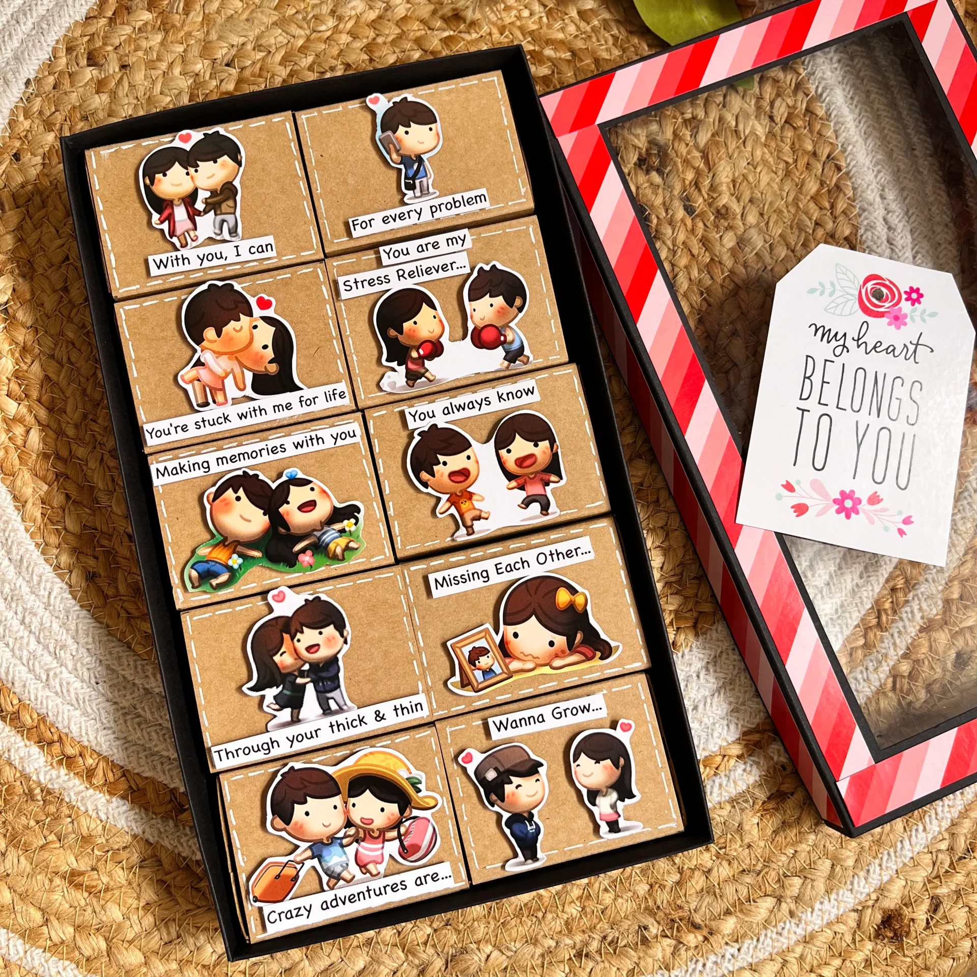 Love in a Matchbox Card | Birthday/Anniversay/Special Gift | 10 Cards