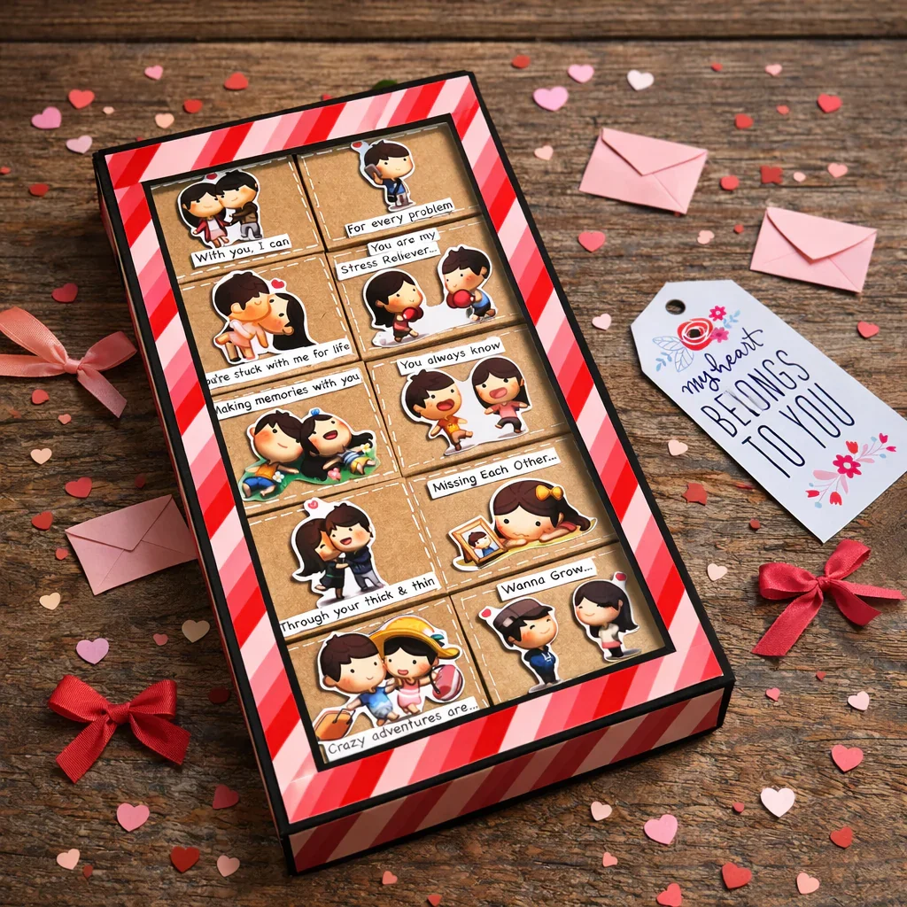 Love in a Matchbox Card | Birthday/Anniversay/Special Gift | 10 Cards