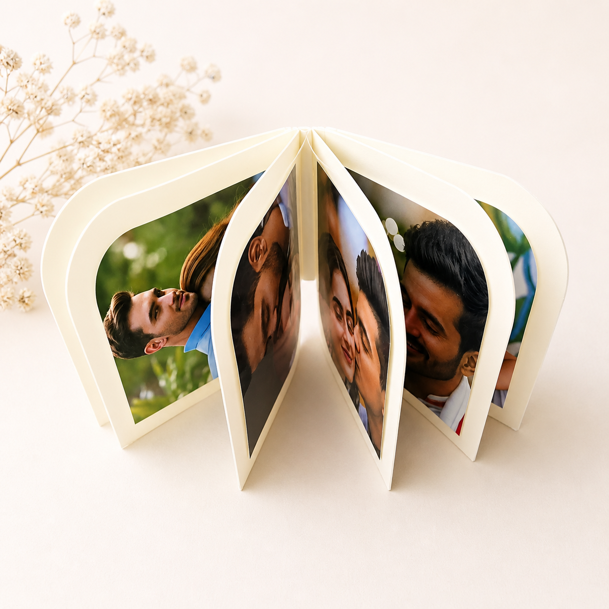 Mini Scrapbook Budget Friendly Cute Handmade Scrapbook | Personalized Photo Gift for Birthday Anniversary Valentine & Any Occasion | Customizable with 8 Photos (Mini scrapbook(black))