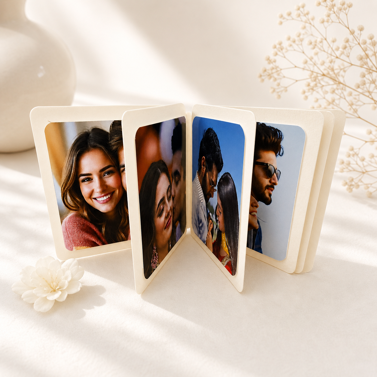 Mini Album Square Shape white colour With 8 Photos