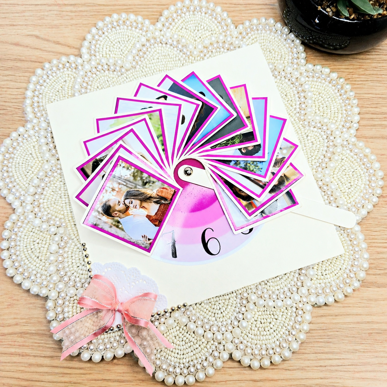 Personalized Photo Wheel Waterfall Card | Wheel Waterfall Greeting Card for A perfect handmade gift for the one you love the most — filled with beautiful memories, love, and special moments.