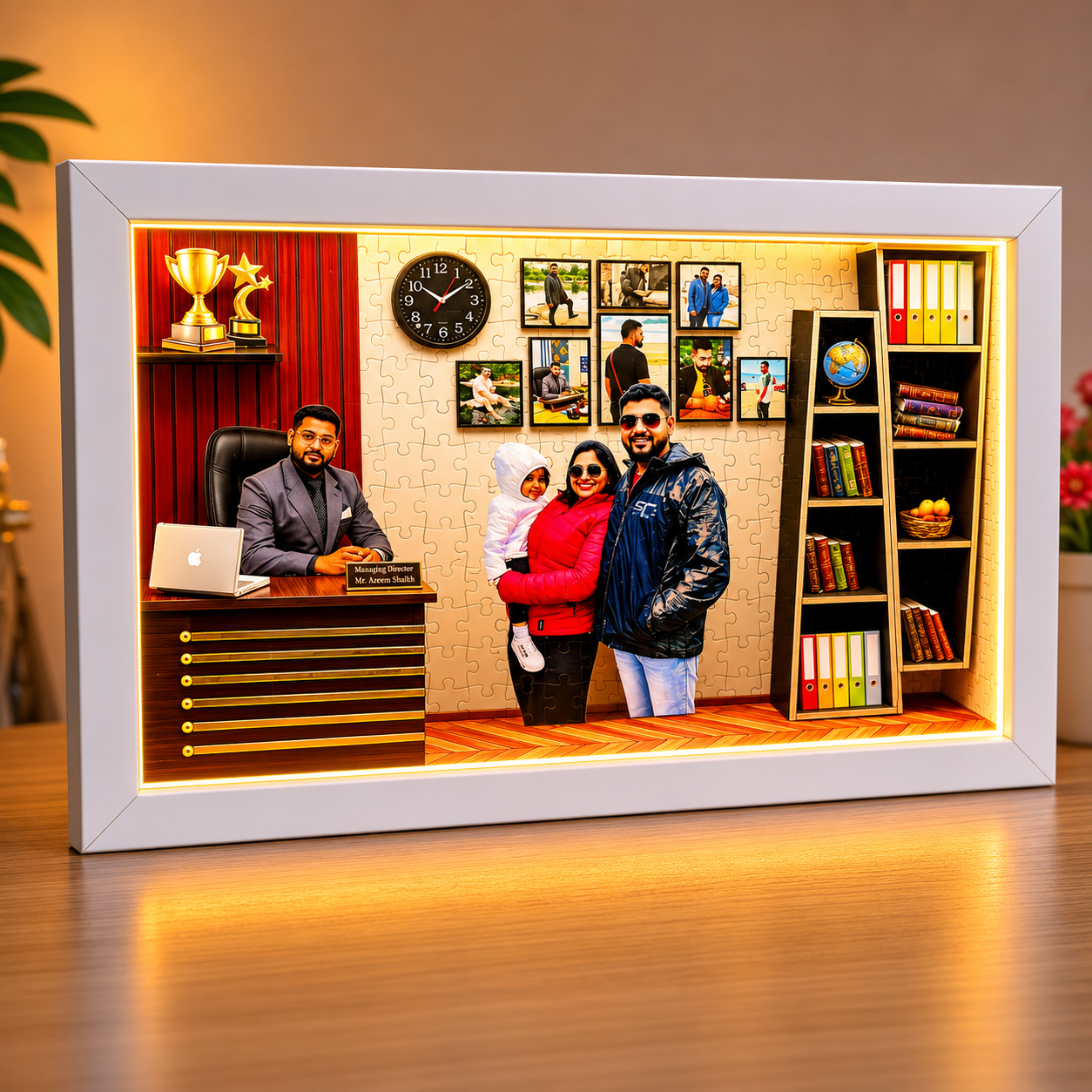Personalized 3D Miniature Office Scene Frame