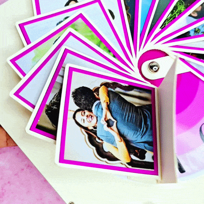 Photo Wheel Waterfall Card With 16 Photos