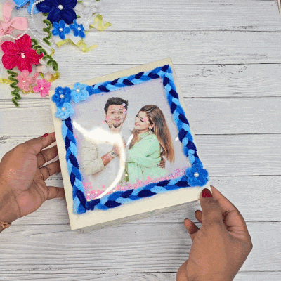 Handmade Rakhi Scrapbook Album | 5 Unique Design Pages with 1 rakhi, roli chawal and 1 chocolate