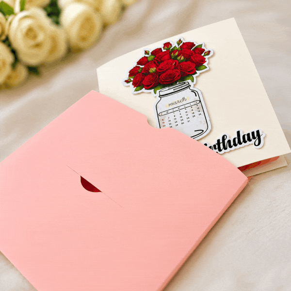 Popup 3D Memory Greeting Card Gift for Birthday With 10 Photo