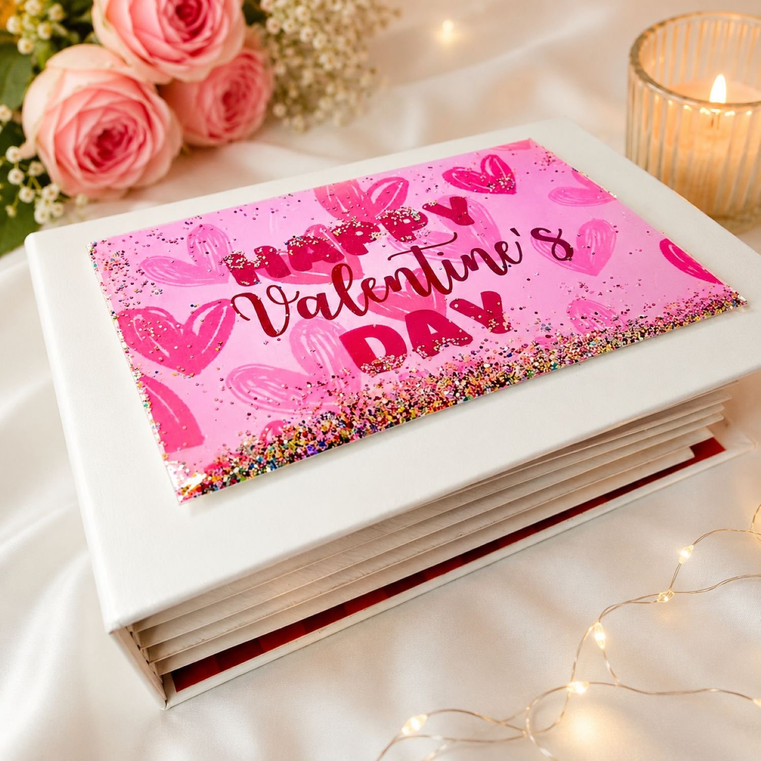The Ultimate Personalized Love Story Photo Album – Handmade Couple Scrapbook with 54 Photos, 3D Pop-Ups & Beautiful Romantic Memories