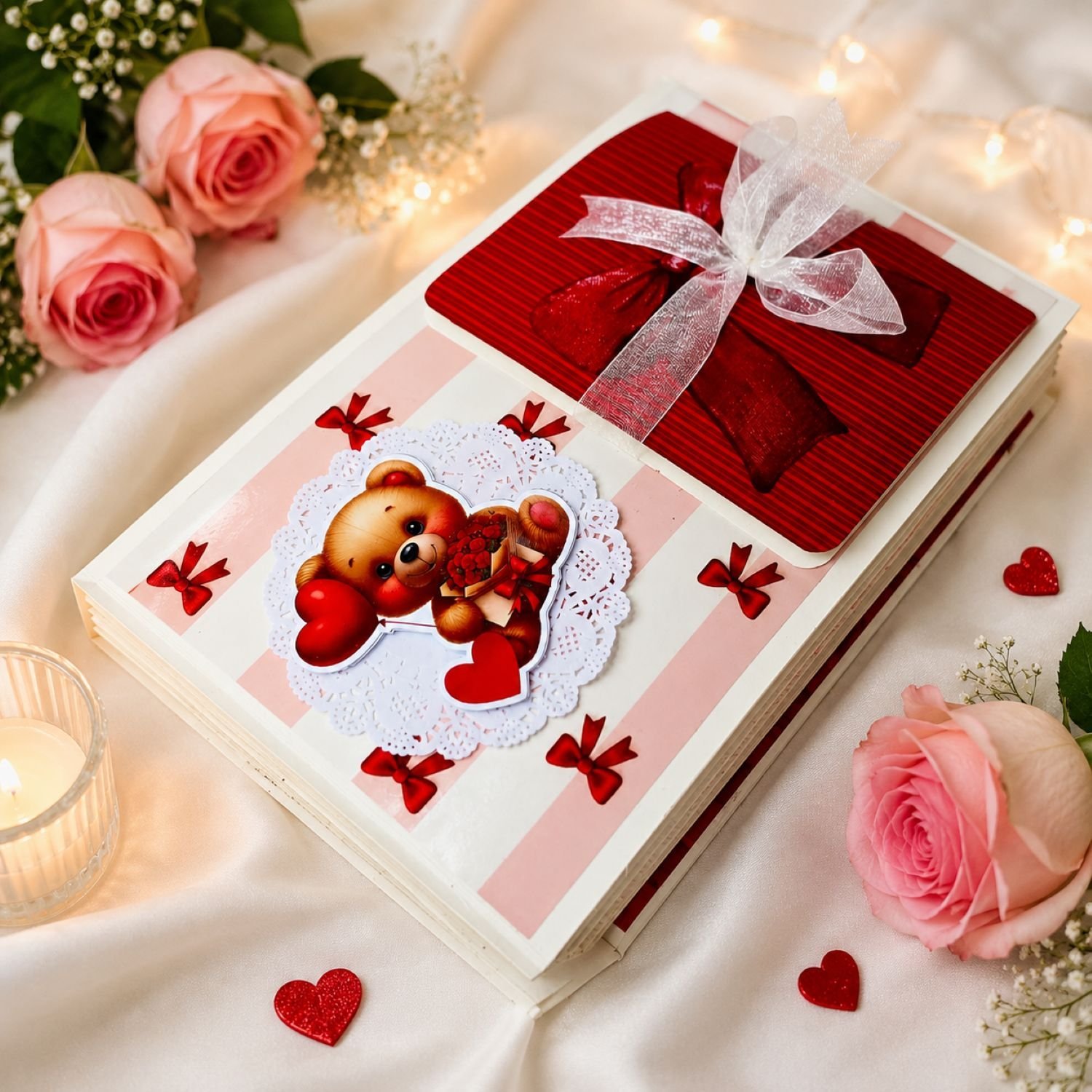 The Ultimate Personalized Love Story Photo Album – Handmade Couple Scrapbook with 54 Photos, 3D Pop-Ups & Beautiful Romantic Memories
