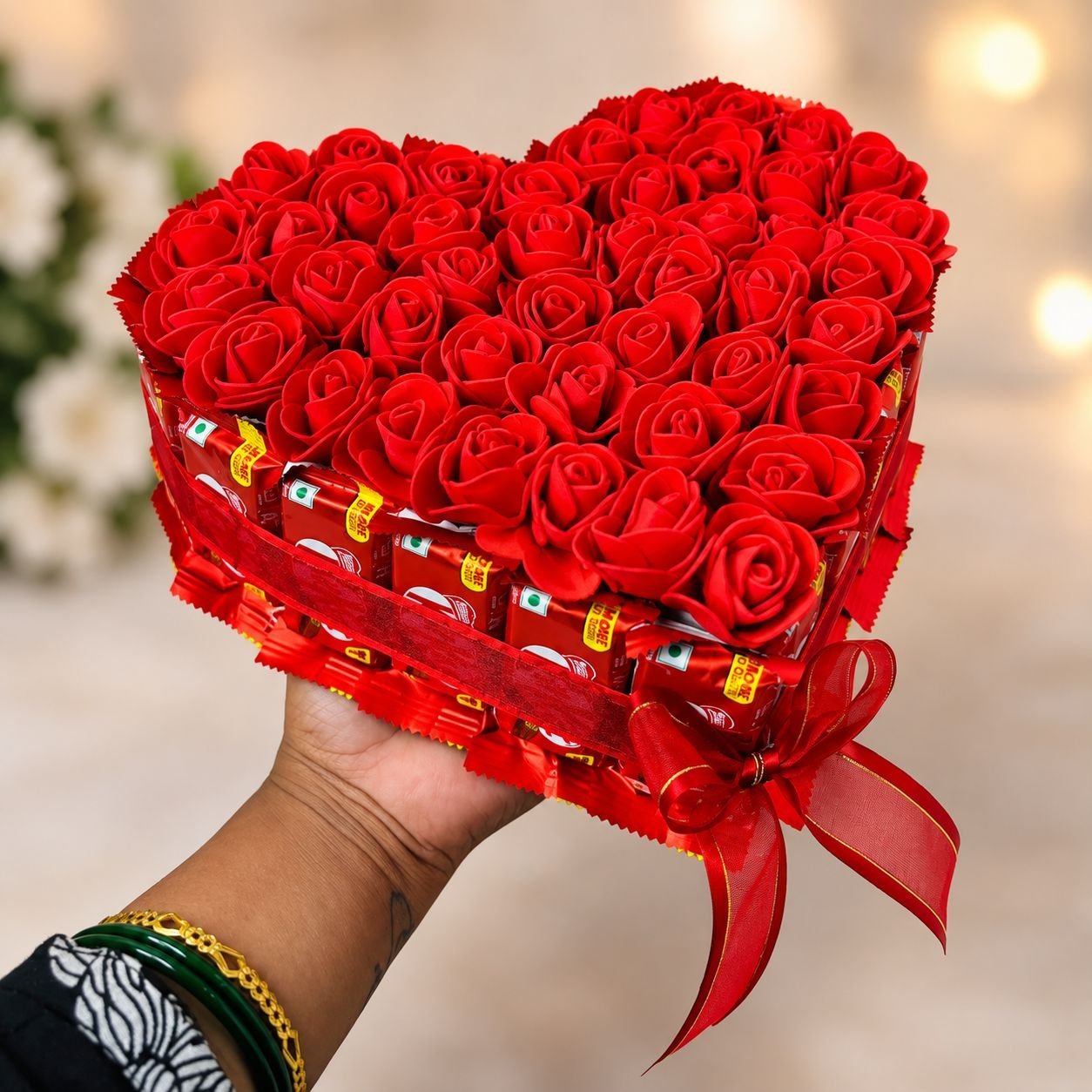 Heart Full of Roses & Chocolates – Romantic Gift Box