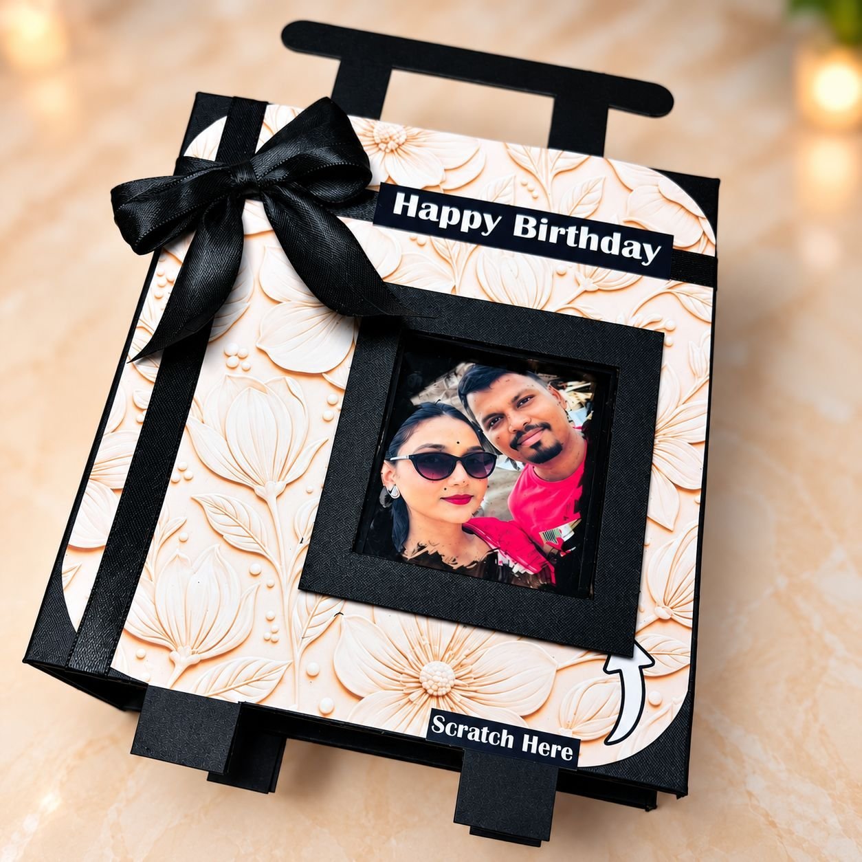 Personalized Scratch Reveal Photo Birthday Photo Scrapbook – Surprise Gift