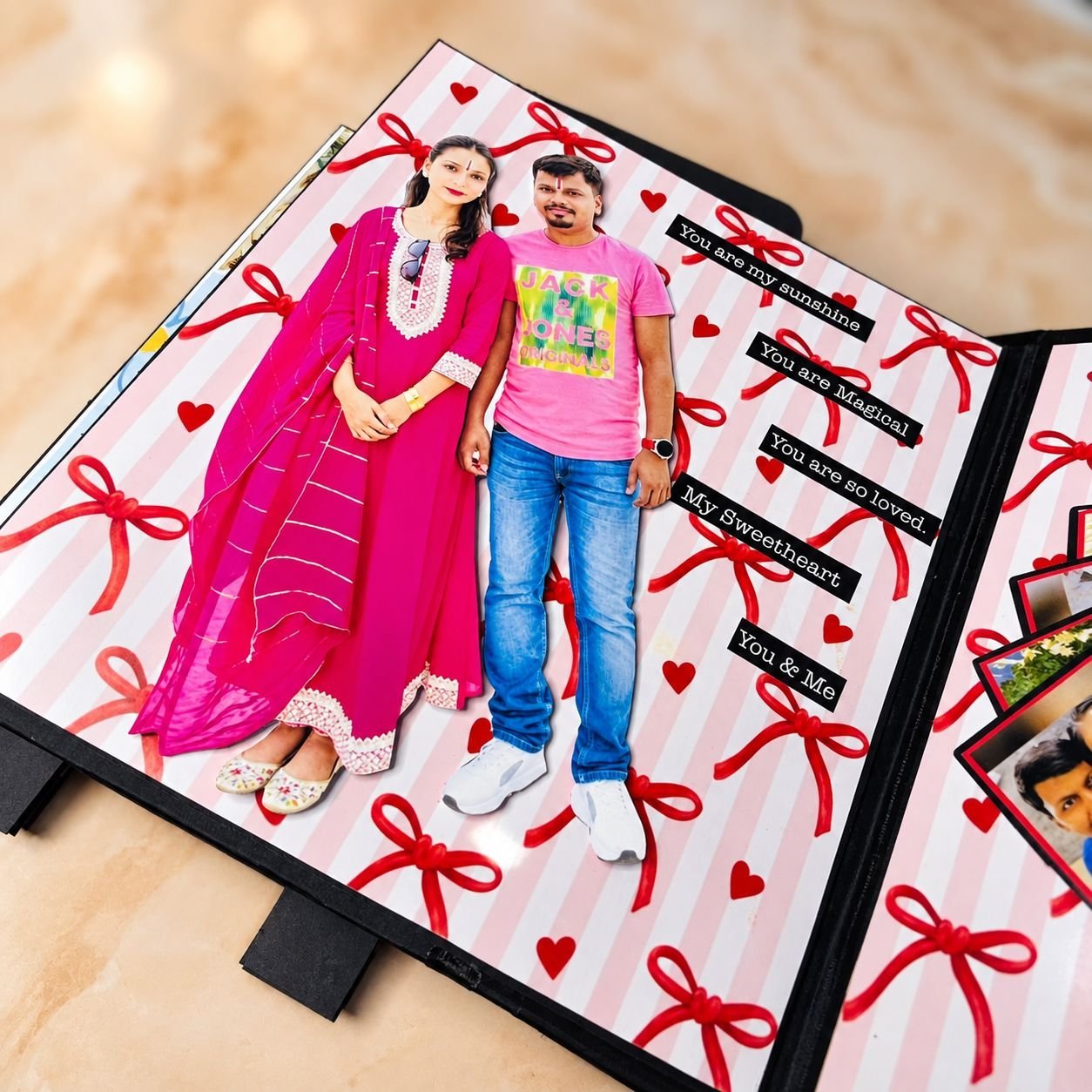 Personalized Scratch Reveal Photo Birthday Photo Scrapbook – Surprise Gift
