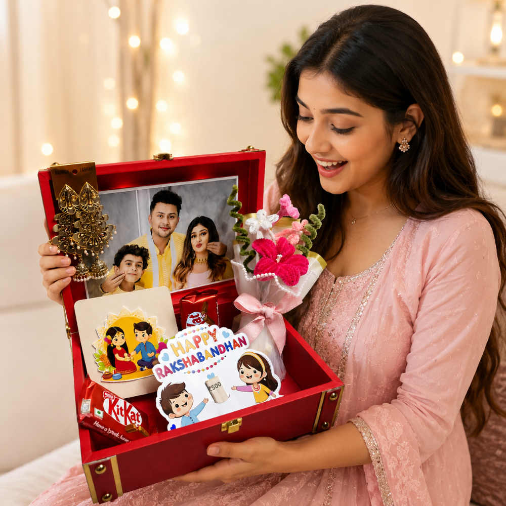 Customized Rakshabandhan Gift Hamper For Sister