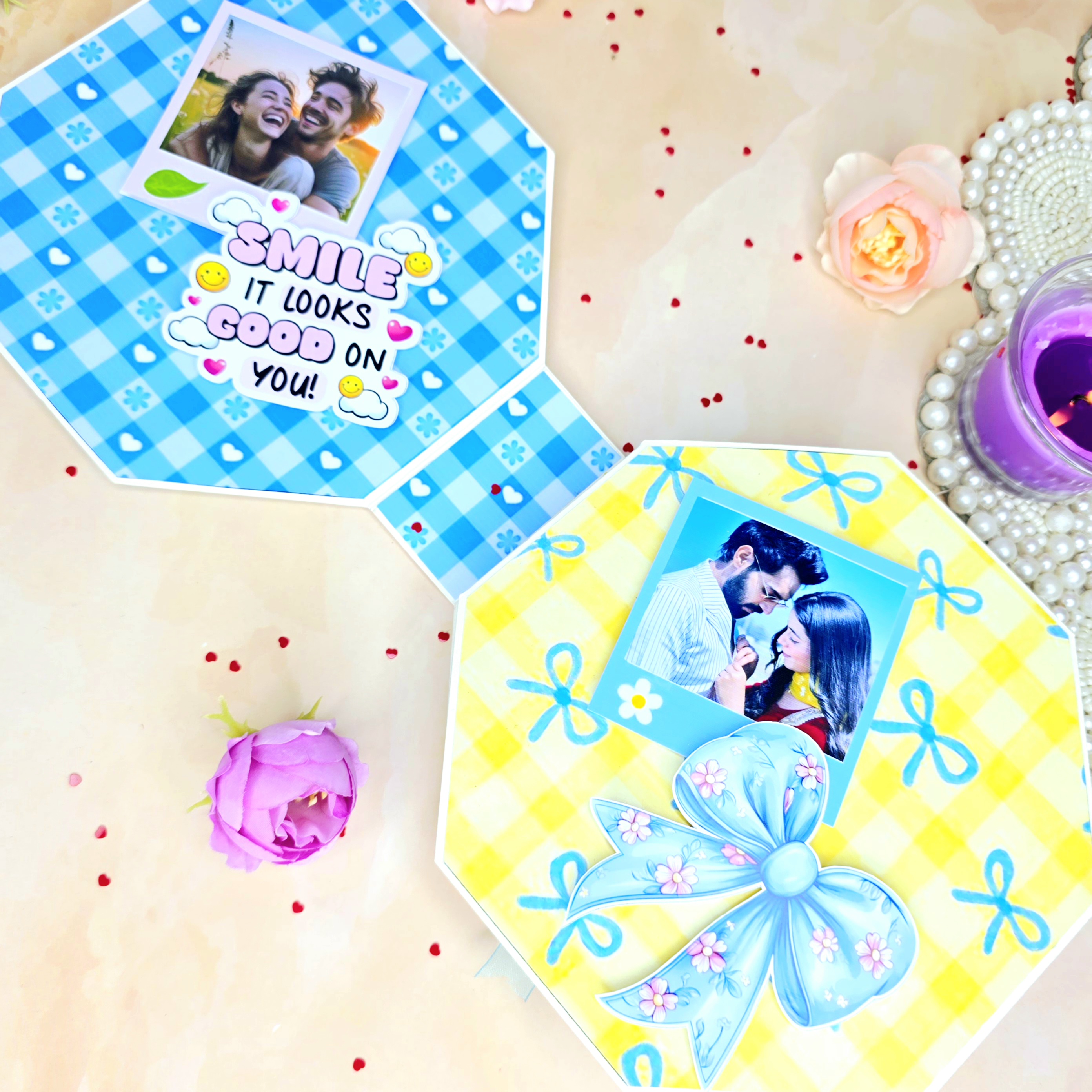 Customized Handmade Birthday Scrapbook Album | Personalized Memory Book Gift | Photo Scrapbook for Special Moments
